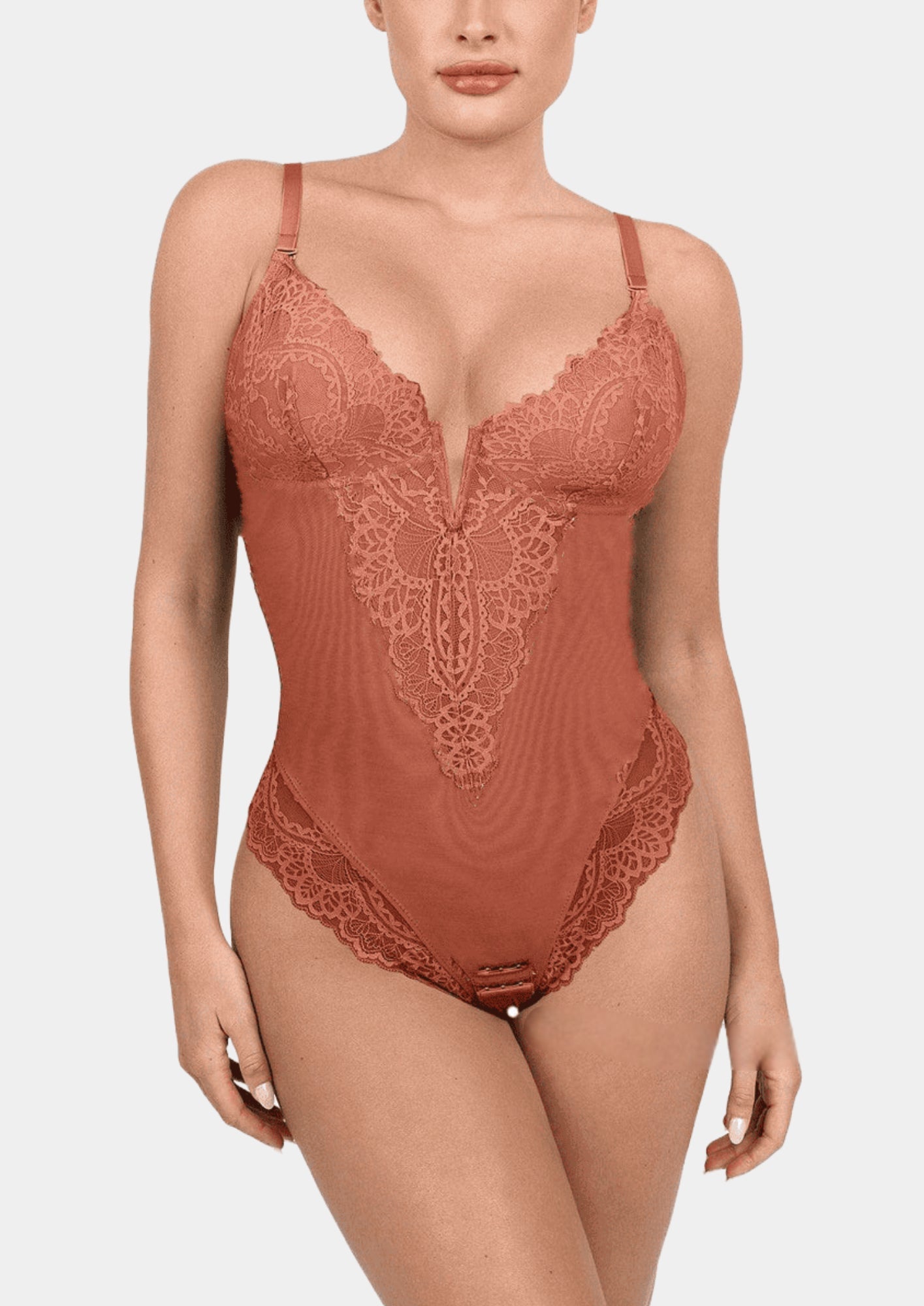 LaceFit™ - Body con escote en V y modelado