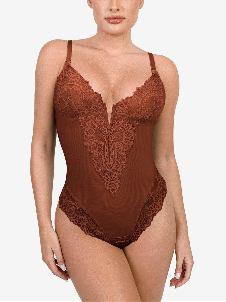 LaceFit™ - Body con escote en V y modelado