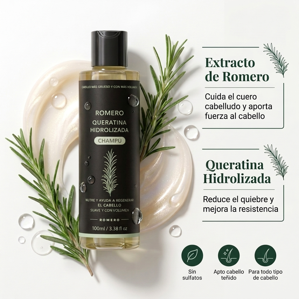 Champú de Crecimiento Dexvon™ - Romero + Queratina