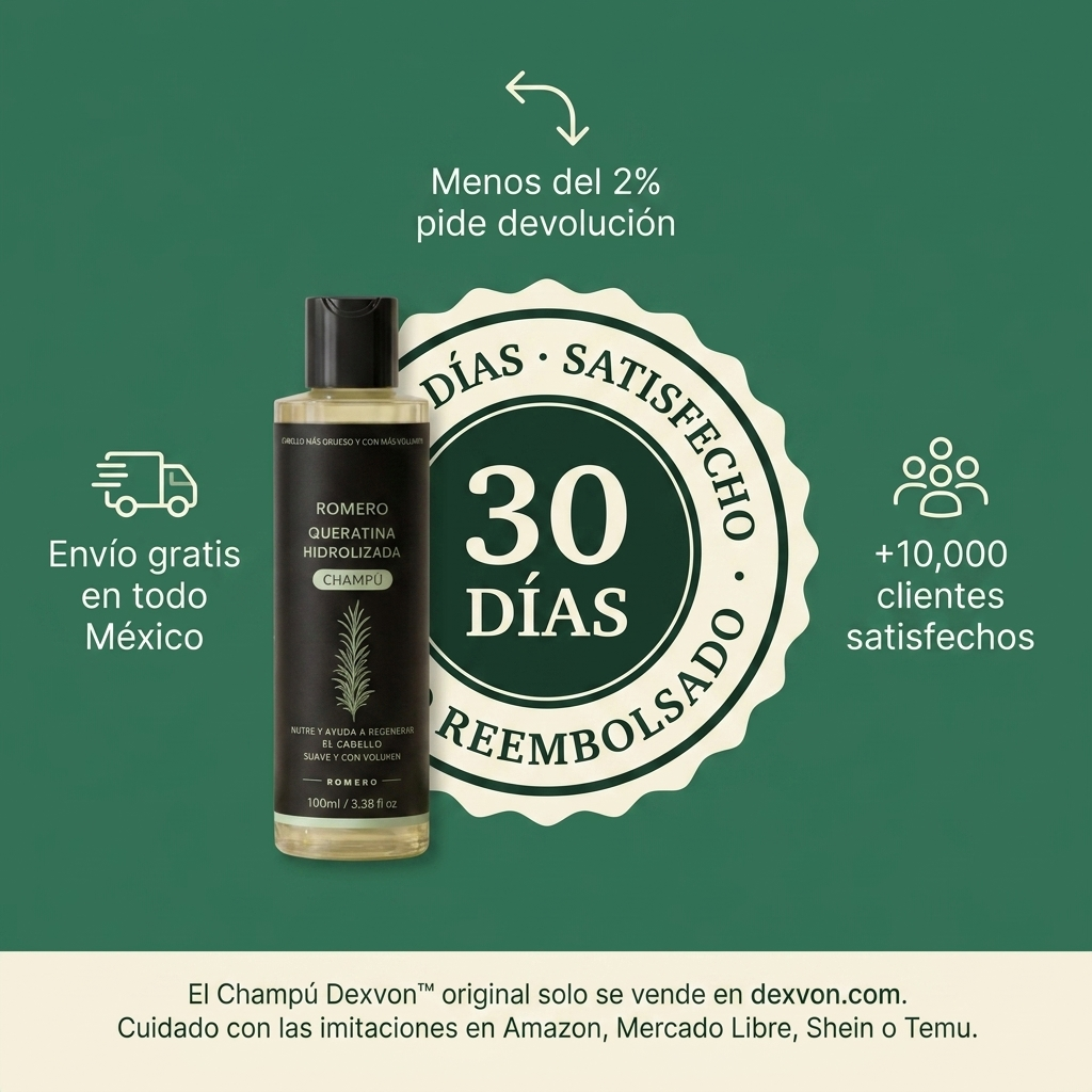 Champú de Crecimiento Dexvon™ - Romero + Queratina