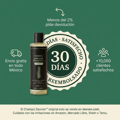 Champú de Crecimiento Dexvon™ - Romero + Queratina